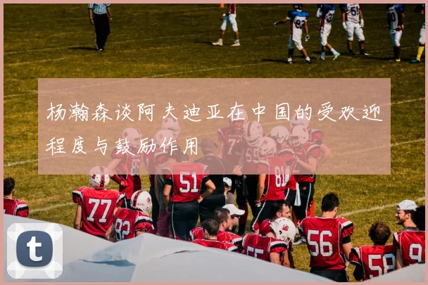 杨瀚森谈阿夫迪亚在中国的受欢迎程度与鼓励作用